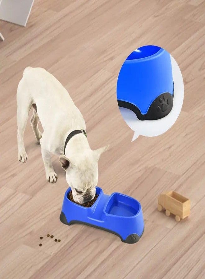 DOGTOWN Double Dinner Plastic Bowl for Pets | Durable, Non-Slip Design | Easy to Clean, Suitable for All Pet Sizes (Large) - Image 3